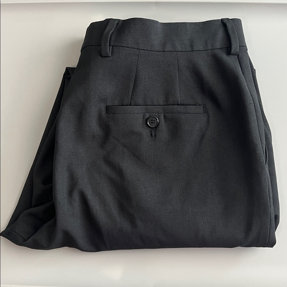 Zara Men’s Black Flat Front Dress Pants Size 36